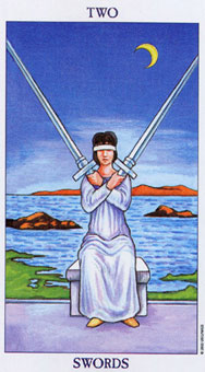 ΰ - Radiant Rider-Waite Tarot -  - Two Of Swords