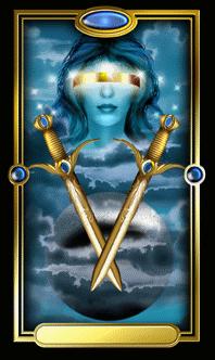 Ѥ - Gilded Tarot -  - Two Of Swords