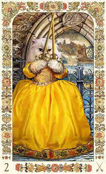 ˲è - Baroque Bohemian Cats Tarot -  - Two Of Swords