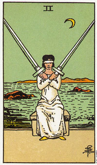 ԭʼΰ - Original Rider-Waite Tarot -  - Two Of Swords