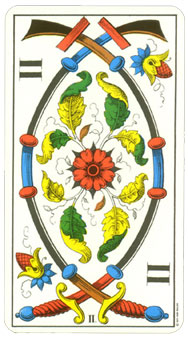 1JJʿ1974 - 1JJ Swiss Tarot 1974 -  - Two Of Swords