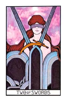 ̫ʱ - Aquarian Tarot -  - Two Of Swords