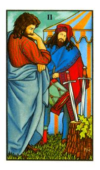 ŵ - Connolly Tarot -  - Two Of Swords