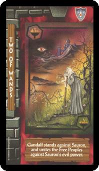 ֮ - Lord of the Rings Tarot - Ȩȶ - Two Of Wands