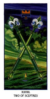  - Ibis Tarot - Ȩȶ - Two Of Wands