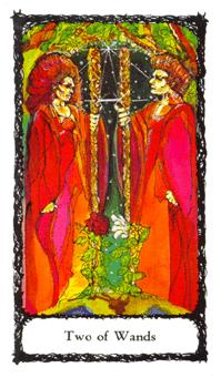 ʥõ - Sacred Rose Tarot - Ȩȶ - Two Of Wands