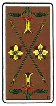 ˹ - Oswald Wirth Tarot - Ȩȶ - Two Of Wands