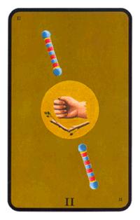 Ů - Tarot of the Witches - Ȩȶ - Two Of Wands