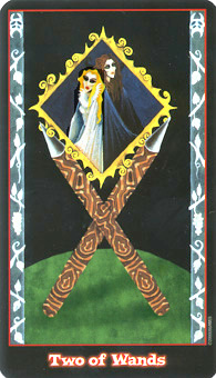 Ѫ - Vampire Tarot - Ȩȶ - Two Of Wands