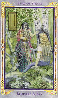 ɪ - Legend Arthurian Tarot - Ȩȶ - Two Of Wands