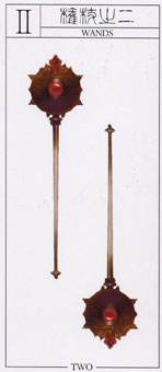 ˶ - The Pandoras  Tarot - Ȩȶ - Two Of Wands