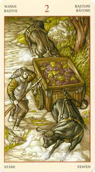 ɯ - Mona Lisa Tarot - Ȩȶ - Two Of Wands