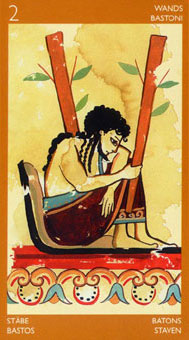 ³ - Etruscan Tarot - Ȩȶ - Two Of Wands