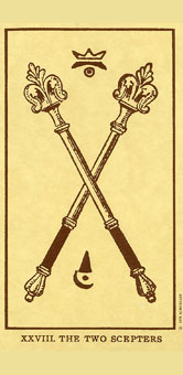 ˣUSG - Egyptian Tarot - Ȩȶ - Two Of Wands