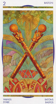 ˮ - Crystal Tarot - Ȩȶ - Two Of Wands