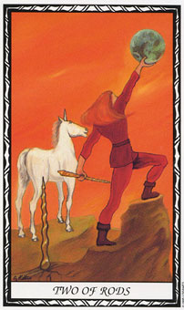  - Unicorn Tarot - Ȩȶ - Two Of Wands