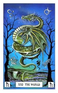  - Dragon Tarot -  - The World