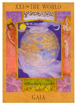 Ů - Goddess Tarot -  - The World