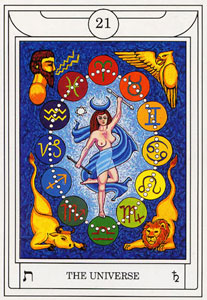 ƽ - Golden Dawn Magical Tarot -  - The World