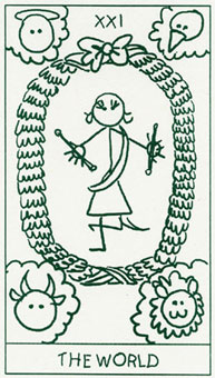  - Stick Figure Tarot -  - The World