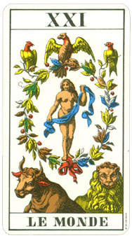 1JJʿ1974 - 1JJ Swiss Tarot 1974 -  - The World